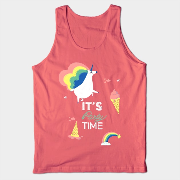 Unicorn Party Tank Top by BabyKarot